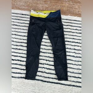 Lululemon yellow mesh legging size 10